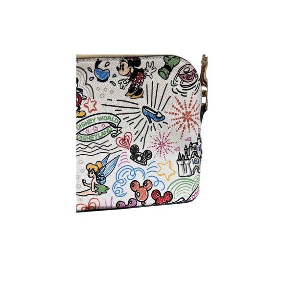 Disney Dooney Bourke Sketch Handbag Mickey, Minnie, & Friends Gently carried - Picture 13 of 16